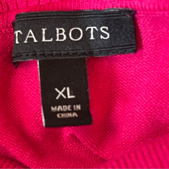 Talbots Knit Turtleneck Sweater XL Pink Barbiecore Quiet Luxury - Picture 12 of 13